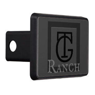 Ranch Cattle Brand Custom Initials Truck Trailer Hitch Cover