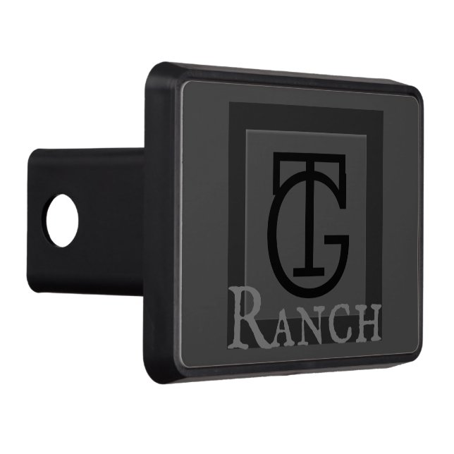 Ranch Cattle Brand Custom Initials Truck Trailer Hitch Cover (Right)