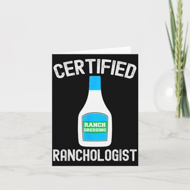 Ranch Dressing Gift Funny Ranch Dressing Sauce Hum Card (Front)