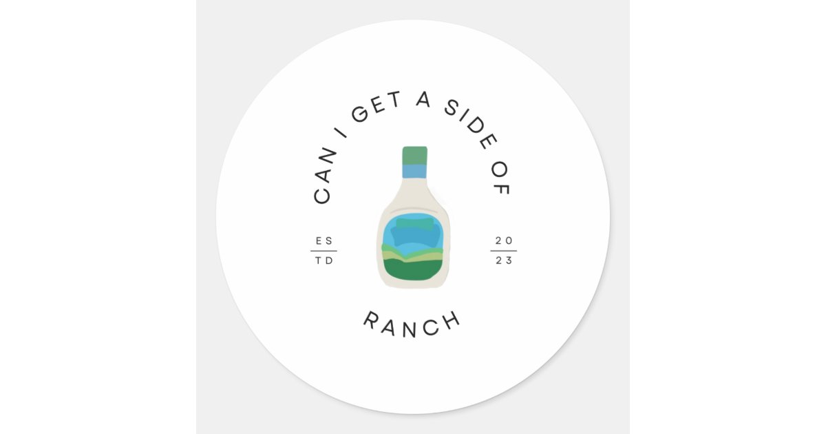 Ranch Dressing Lover Sticker Zazzle