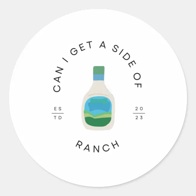 Ranch Dressing Lover Sticker Zazzle