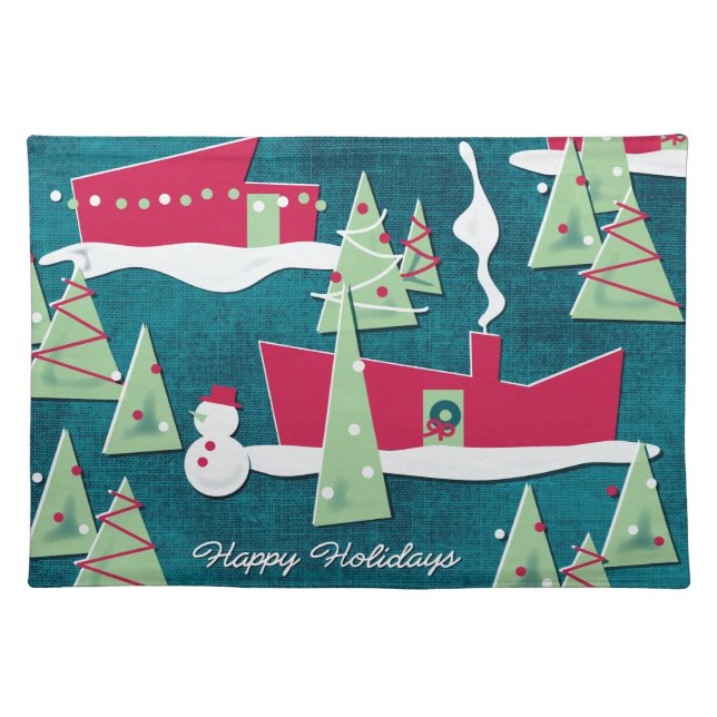 Ranch Dressing Retro Christmas Placemat (Front)