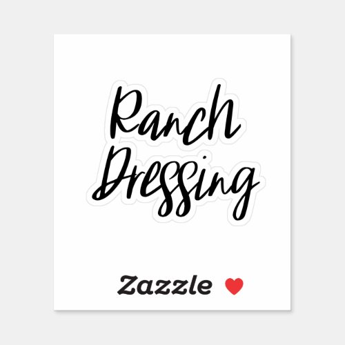 Ranch Dressing Storage Sticker