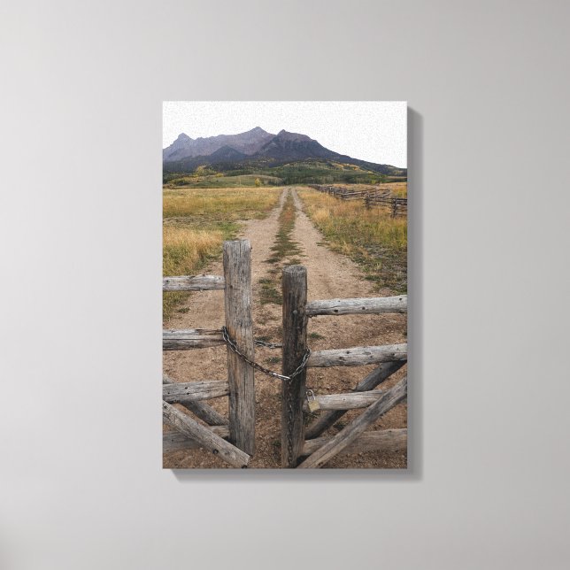 Ranch Gate to the San Juan Range Canvas Print (Front)