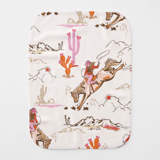 Ranch girl Burp cloth (Front)