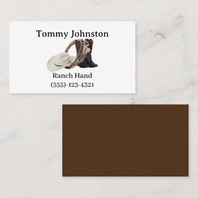 Ranch Hand  Business Card (Front/Back)