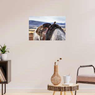 Ranch Horse & Saddle Print Poster Artwork Mural