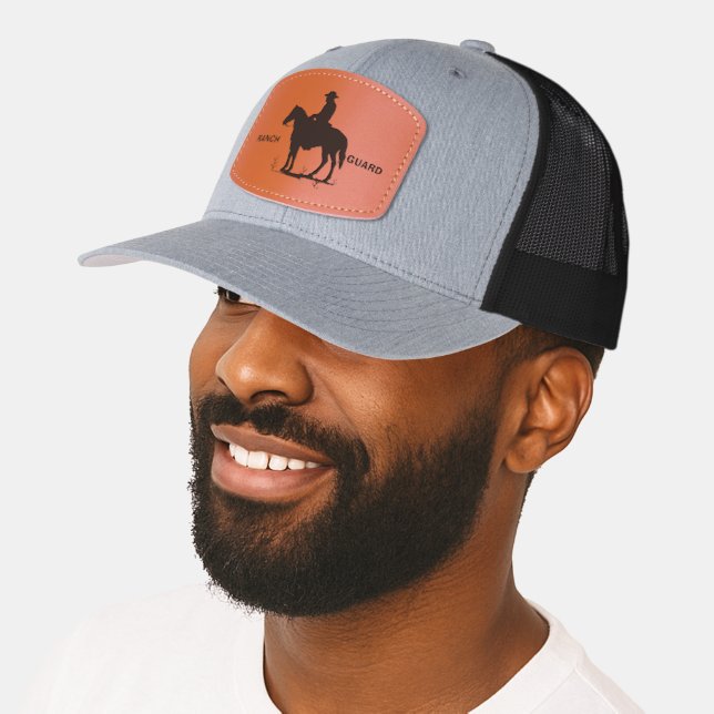 ranch leather patch hat (Male)