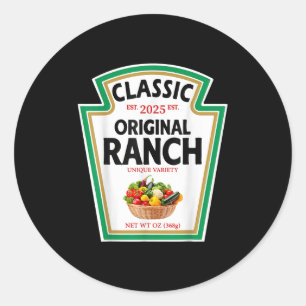 Ranch Sauce Green Salad Dressing Condiment Diy Hal Classic Round Sticker
