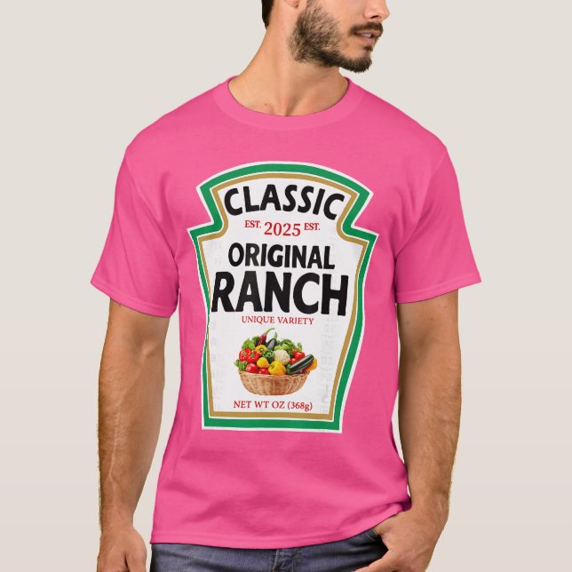 Ranch Sauce Green Salad Dressing Condiment DIY Hal T-Shirt (Front)