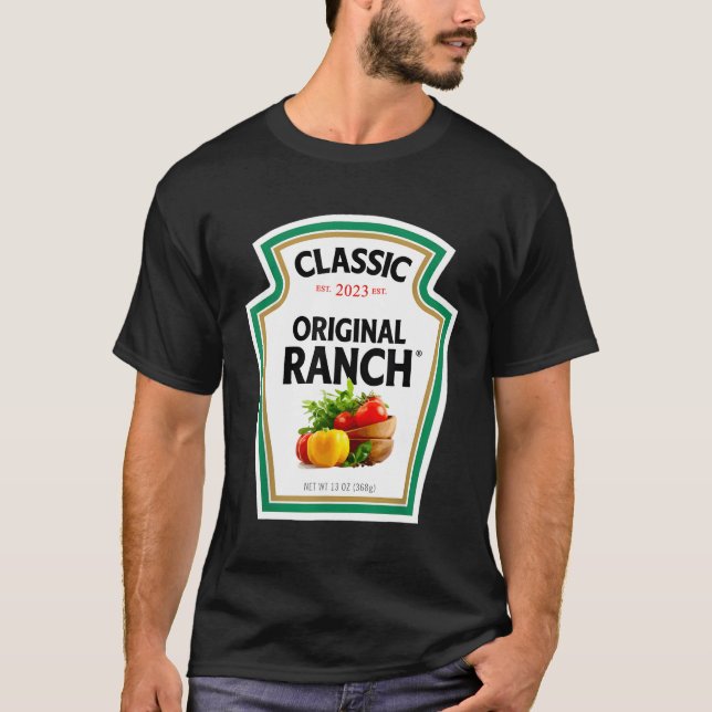 Ranch Sauce Green Salad Dressing Halloween T-Shirt (Front)