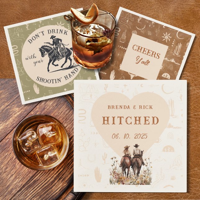 Ranch Wedding Hitched Customized Paper Napkin (Creator Uploaded)