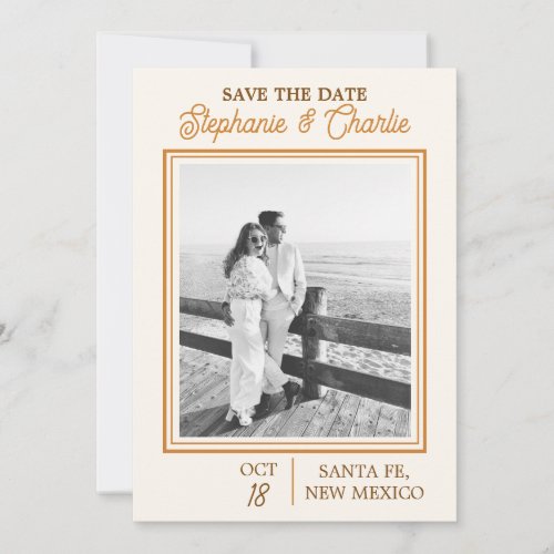 Ranch Wedding with photo Save The Date Invitation