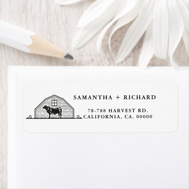 Ranch Western Rustic Country Wedding  Label (Insitu)
