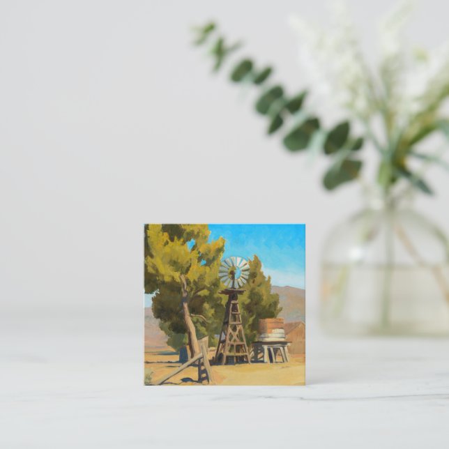 Ranch Windmill, Carson, Nevada by Maynard Dixon Note Card (Standing Front)