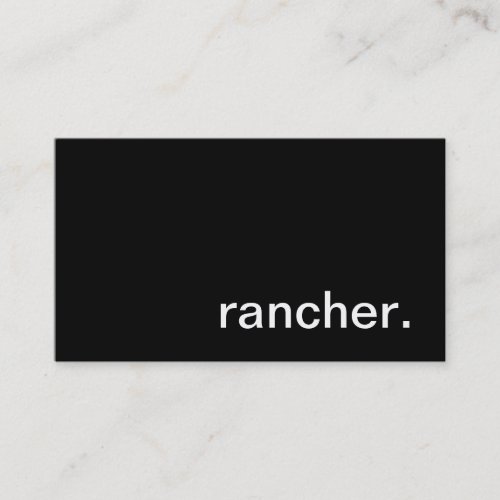 Rancher Business Card