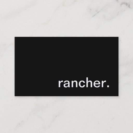 Customizable Rancher Business Card