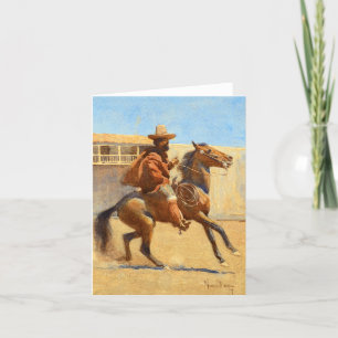 Ranchero of Old California by Maynard Dixon Letterpress Thank You Card
