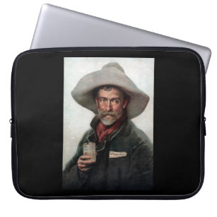 142 Cowboy RGB Laptop Sleeve by Yexart