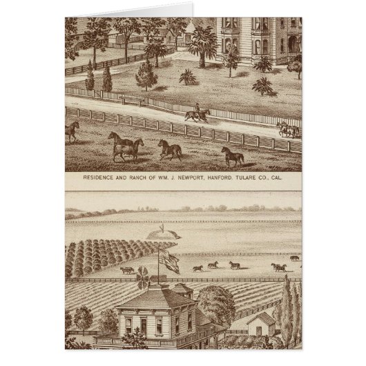 Ranches, Hanford, Cal Cards (Front)