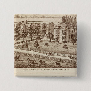 Ranches, Hanford, Cal Pinback Button