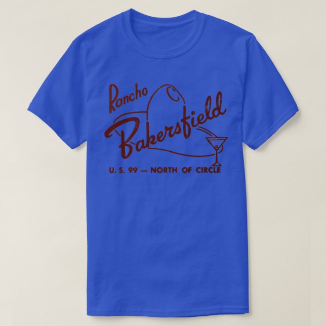 Rancho Bakersfield Retro Mid Century Aesthetic T-Shirt (Design Front)