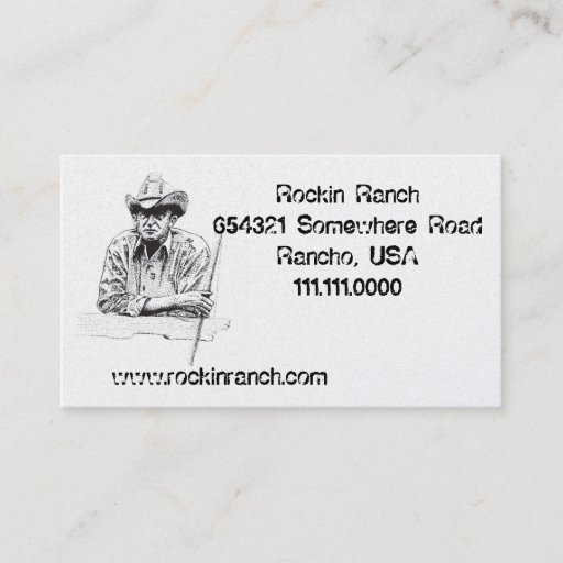 Customizable Rancho Business Cards