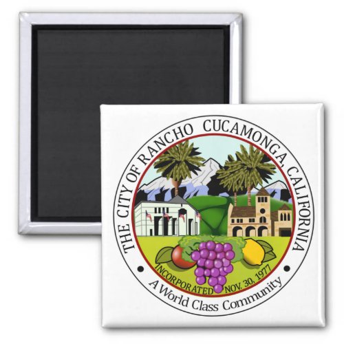 Rancho Cucamonga California City Seal Magnet