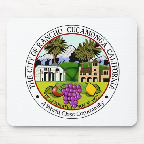 Rancho Cucamonga California City Seal Mouse Pad