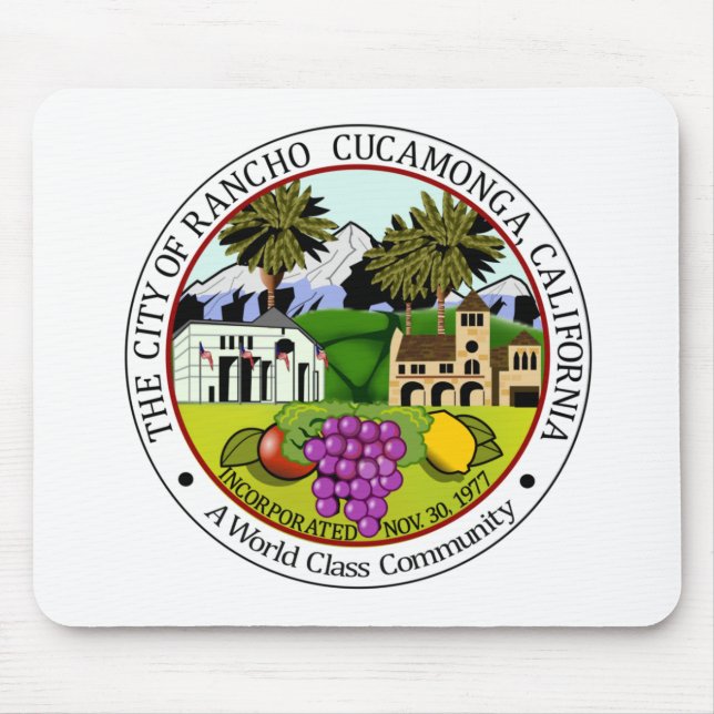 Rancho Cucamonga (California) City Seal Mouse Pad (Front)