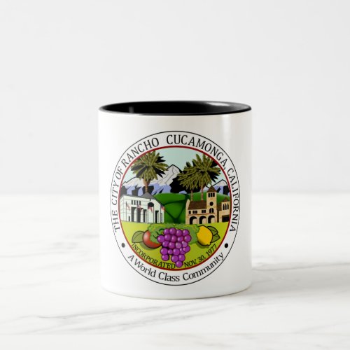 Rancho Cucamonga California City Seal Two_Tone Coffee Mug