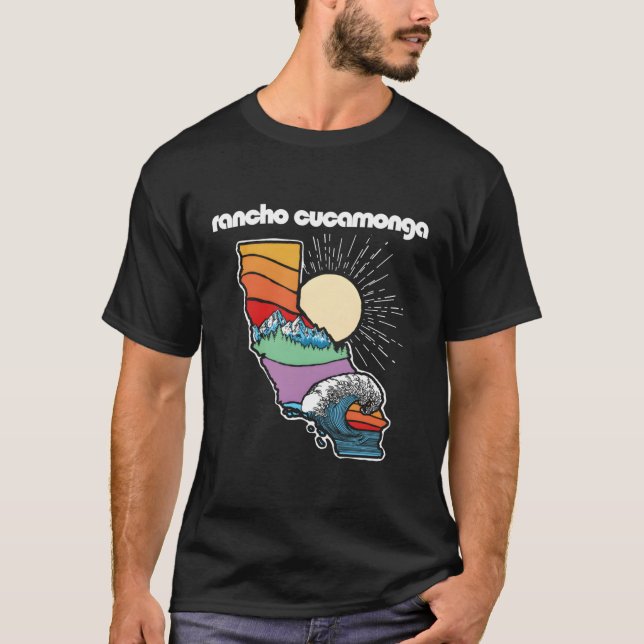 Rancho Cucamonga California Outdoors Retro Nature  T-Shirt (Front)