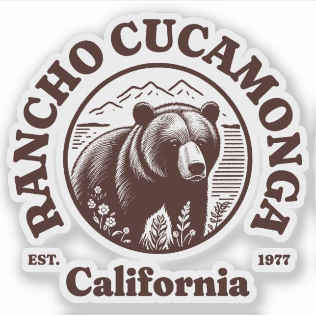 Rancho Cucamonga California Sticker (Front)