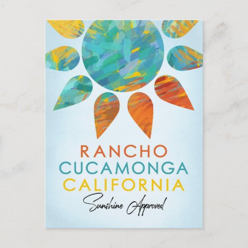 Rancho Cucamonga California Sunshine Travel Postcard