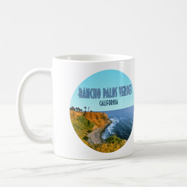 Rancho Palos Verdes California Lighthouse Coffee Mug (Left)