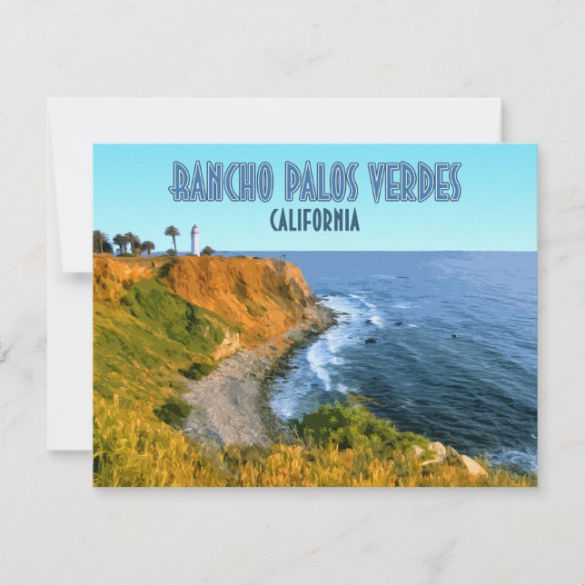 Rancho Palos Verdes California Point Vicente Card (Front)