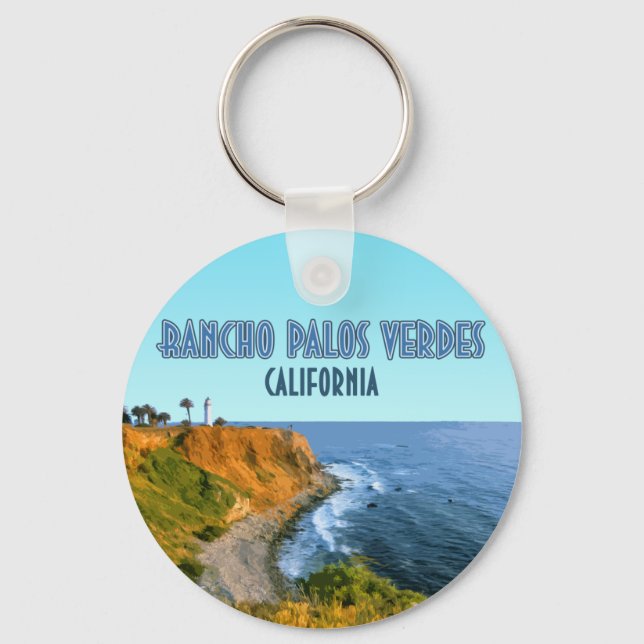 Rancho Palos Verdes California Point Vicente Keychain (Front)