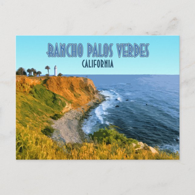 Rancho Palos Verdes California Point Vicente Postcard (Front)