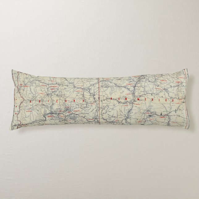 Rand McNally Official 1925 Auto Trails Body Pillow (Front)