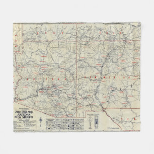 Rand McNally Official 1925 Auto Trails Fleece Blanket