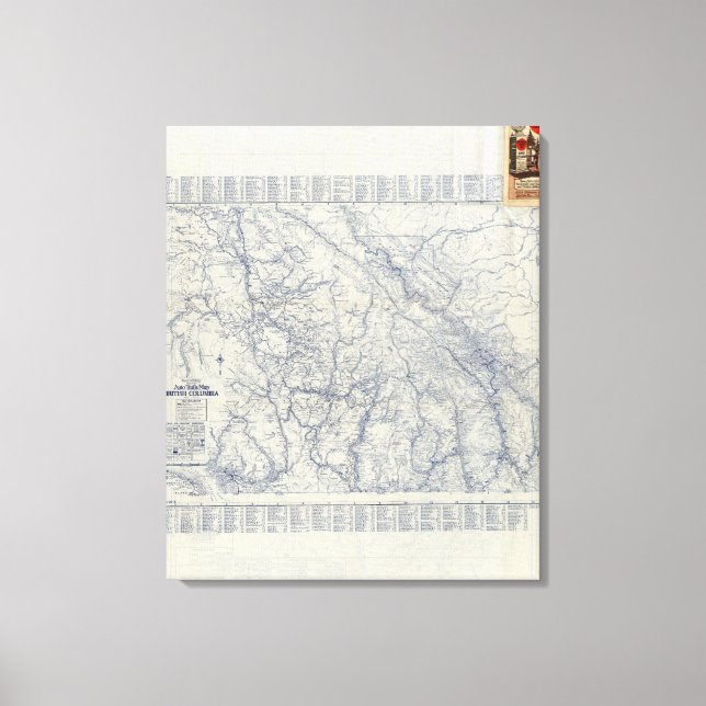 Rand McNally Official 1925 Auto Trails Map 2 Canvas Print (Front)