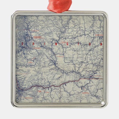 Rand McNally Official 1925 Auto Trails Map Metal Ornament
