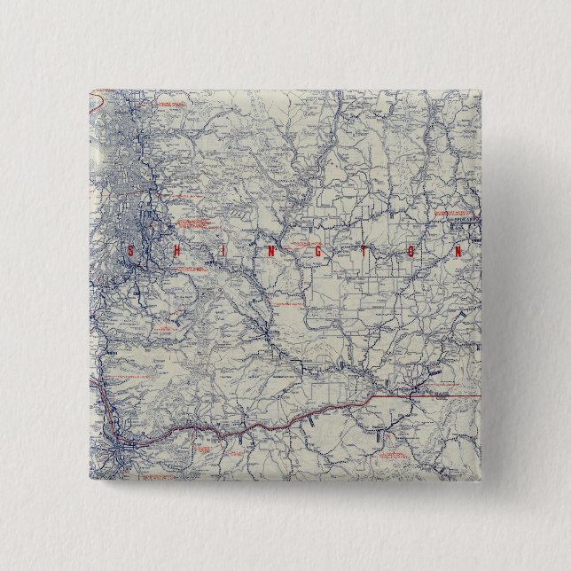 Rand McNally Official 1925 Auto Trails Map Pinback Button (Front)