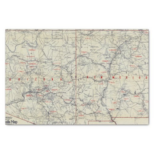 Rand McNally Official 1925 Auto Trails Tissue Paper