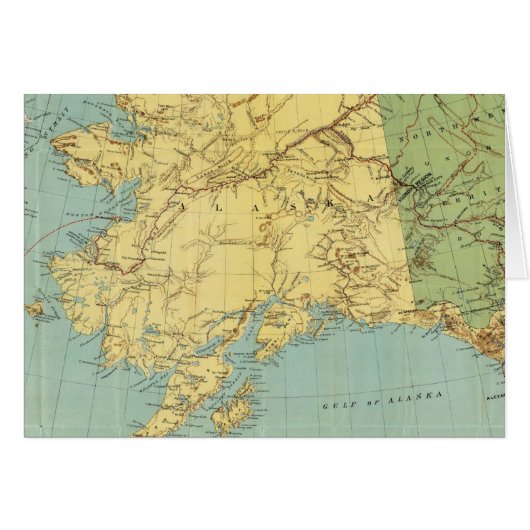 Rand McNally's Map Of Alaska Cards (Front Horizontal)