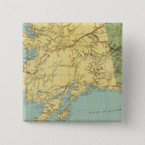 Rand McNallys Map Of Alaska Pinback Button