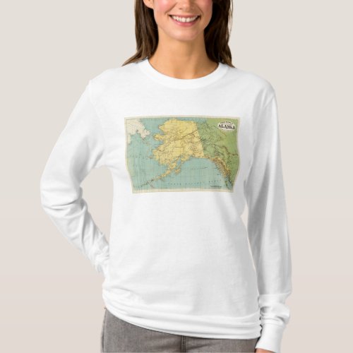 Rand McNallys Map Of Alaska T_Shirt