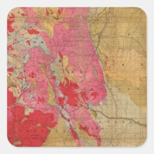 Rand McNally's new geological map Square Sticker