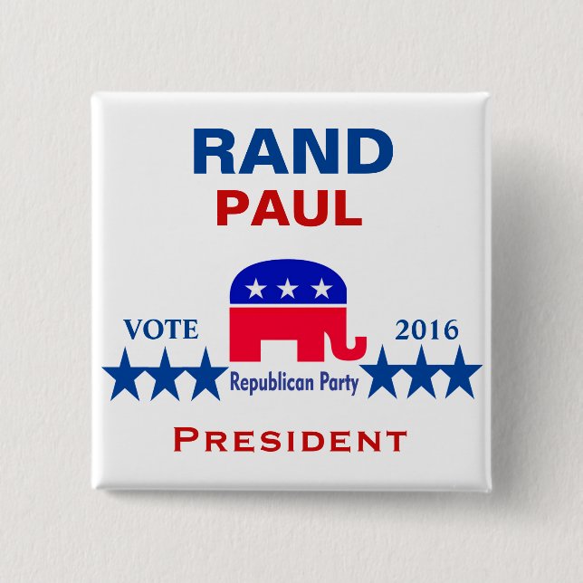 Rand Paul for President 2016 Pinback Button (Front)