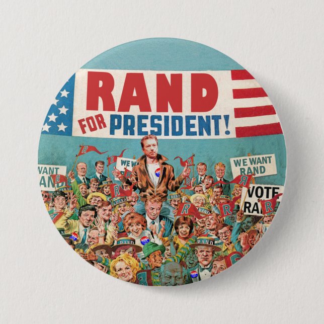 Rand Paul for President 2016 Pinback Button (Front)